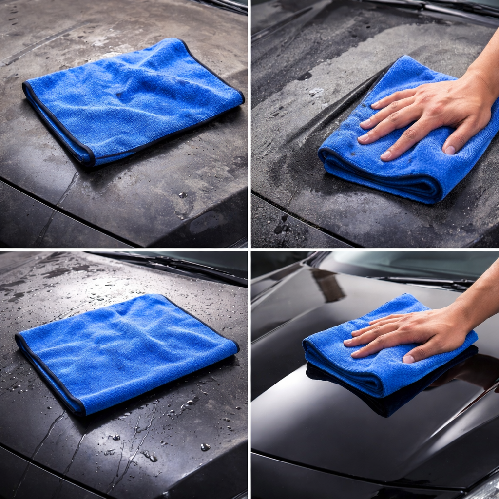 2-in-1 Car Detailing Kit – pH Neutral Foam Wash Shampoo & Premium Microfiber Cloth – 650 GSM